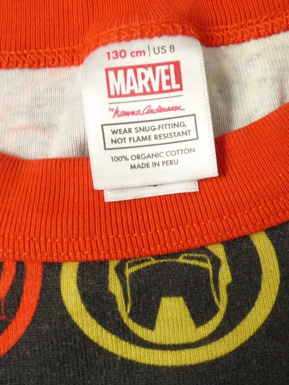 Hanna Andersson Iron Man Two-Piece Pajama Set, Size 8 Years